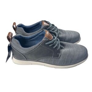 IZOD Kyler Mens Grey Textile Lace Up Memory Foam Casual Shoes Size 8.5